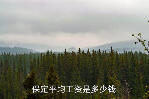 保定平均工資是多少錢