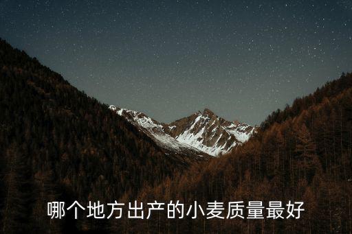 哪個地方出產的小麥質量最好