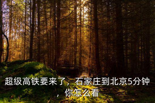 石家莊到北京的高鐵時速多少,石家莊到北京5分鐘