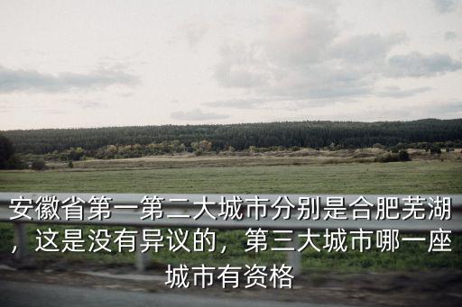 安徽省第一第二大城市分別是合肥蕪湖，這是沒有異議的，第三大城市哪一座城市有資格
