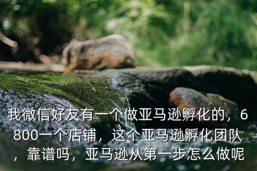 我微信好友有一個做亞馬遜孵化的，6800一個店鋪，這個亞馬遜孵化團隊，靠譜嗎，亞馬遜從第一步怎么做呢