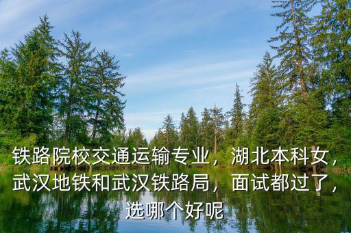 鐵路院校交通運輸專業，湖北本科女，武漢地鐵和武漢鐵路局，面試都過了，選哪個好呢
