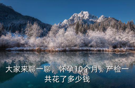大家來(lái)聊一聊，懷孕10個(gè)月，產(chǎn)檢一共花了多少錢(qián)