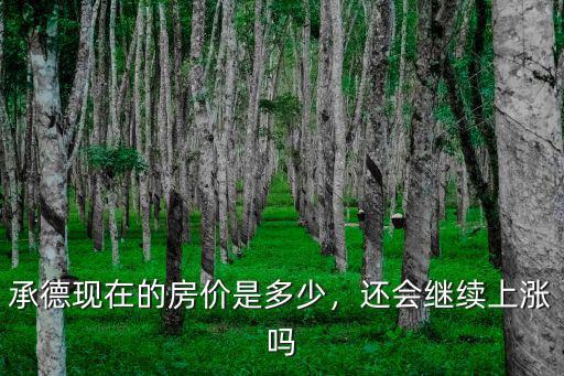 承德現在的房價是多少，還會繼續(xù)上漲嗎