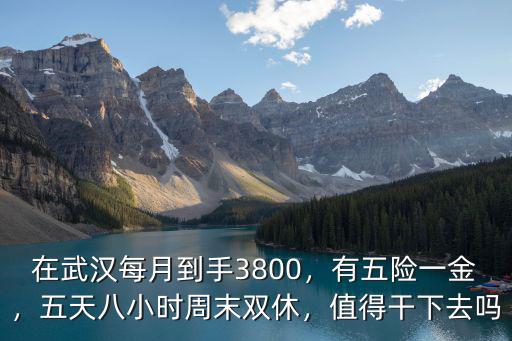 在武漢每月到手3800，有五險一金，五天八小時周末雙休，值得干下去嗎