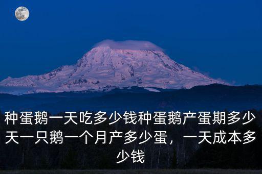 唐山鵝種蛋多少錢一個,一天成本多少錢