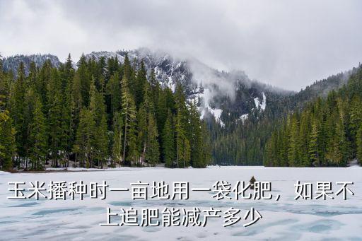 種玉米放三元復合肥一畝地用多少,玉米播種時一畝地用一袋化肥