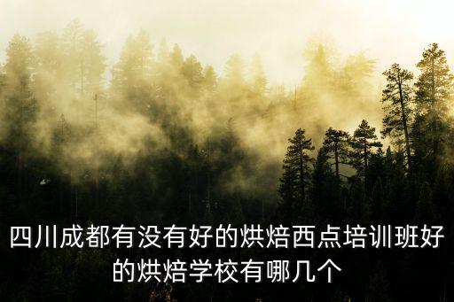 四川成都有沒有好的烘焙西點培訓班好的烘焙學校有哪幾個