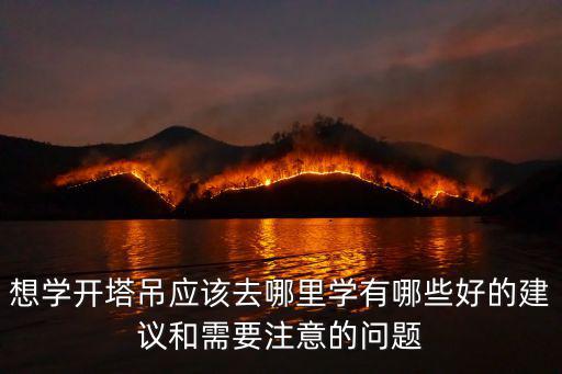 想學(xué)開塔吊應(yīng)該去哪里學(xué)有哪些好的建議和需要注意的問題