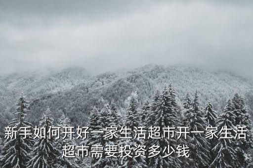 安慶開個生活超市大概多少錢,大概投資多少錢