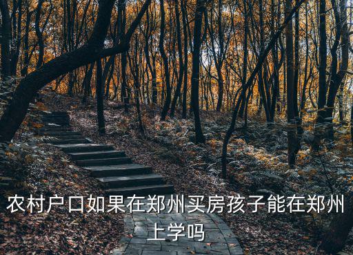 農村戶口如果在鄭州買房孩子能在鄭州上學嗎