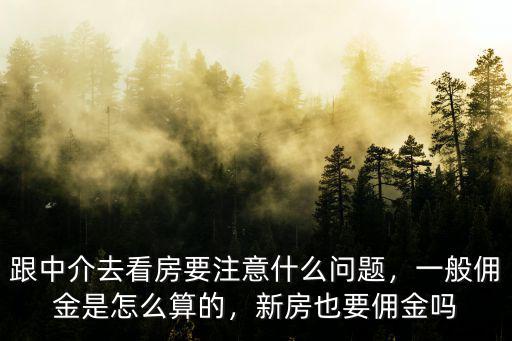 跟中介去看房要注意什么問(wèn)題，一般傭金是怎么算的，新房也要傭金嗎