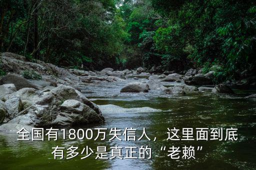 全國有1800萬失信人，這里面到底有多少是真正的“老賴”