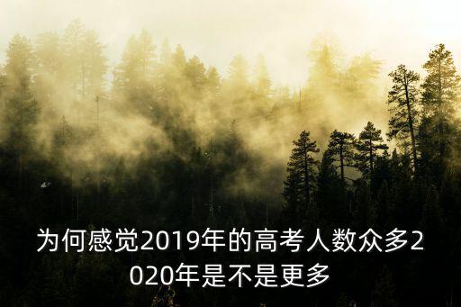 為何感覺2019年的高考人數眾多2020年是不是更多