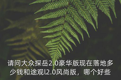 請(qǐng)問大眾探岳2.0豪華版現(xiàn)在落地多少錢和途觀l2.0風(fēng)尚版，哪個(gè)好些