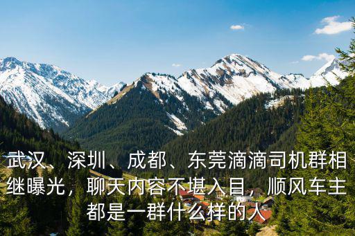 武漢滴滴司機群怎么加,武漢滴滴QQ群被曝光