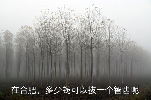 在合肥，多少錢可以拔一個智齒呢