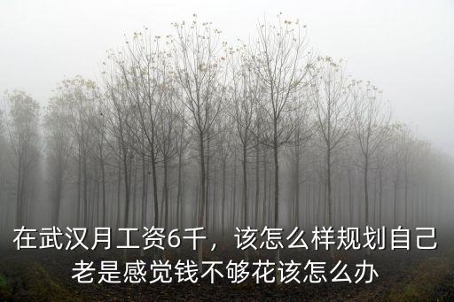 在武漢月工資6千，該怎么樣規劃自己老是感覺錢不夠花該怎么辦