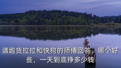 請跑貨拉拉和快狗的師傅回答，哪個好些，一天到底掙多少錢