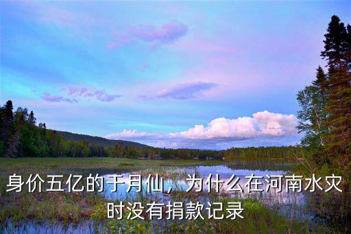 身價五億的于月仙，為什么在河南水災時沒有捐款記錄