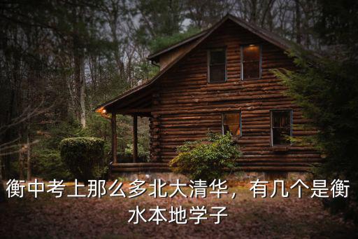 衡中考上那么多北大清華，有幾個是衡水本地學子