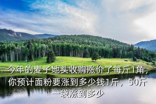 今年的麥子地頭收購漲價(jià)了每斤1角，你預(yù)計(jì)面粉要漲到多少錢1斤，50斤一袋漲到多少