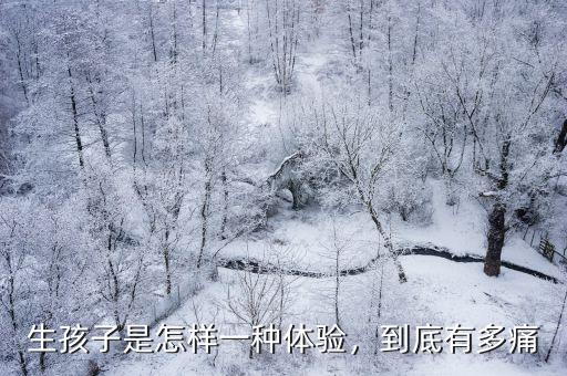 生孩子是怎樣一種體驗，到底有多痛