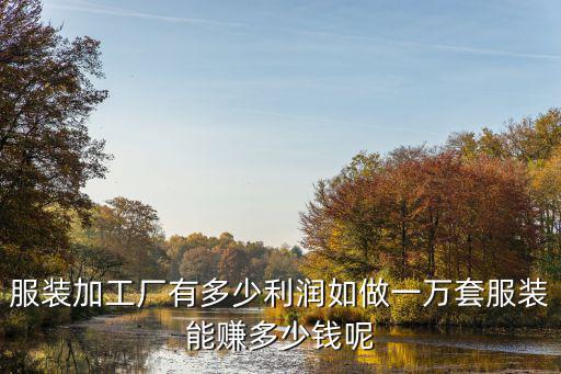 蕪湖縣有多少服裝加工廠,服裝加工廠有多少利潤