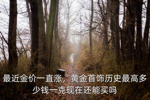 最近金價一直漲，黃金首飾歷史最高多少錢一克現在還能買嗎