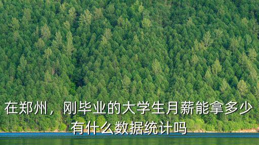 在鄭州，剛畢業的大學生月薪能拿多少有什么數據統計嗎