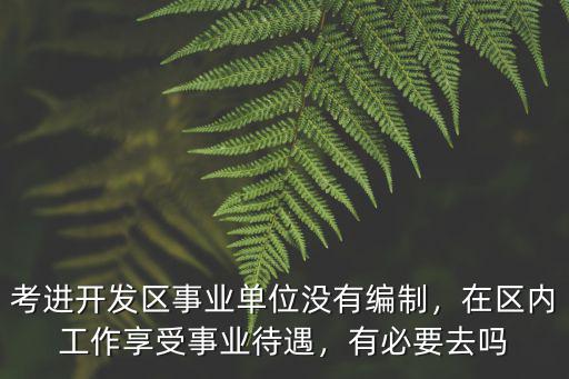 考進開發區事業單位沒有編制，在區內工作享受事業待遇，有必要去嗎