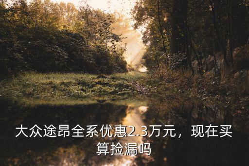 大眾途昂全系優惠2.3萬元，現在買算撿漏嗎