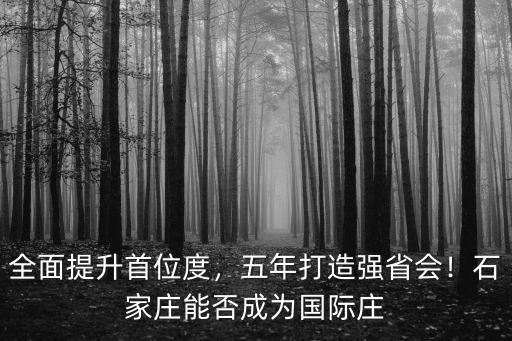 石家莊成省會多少年,石家莊是副省級省會城市嗎