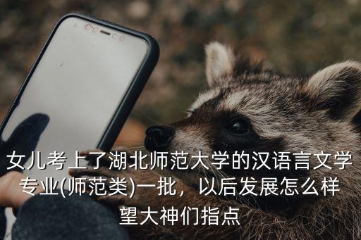 女兒考上了湖北師范大學的漢語言文學專業(師范類)一批，以后發展怎么樣望大神們指點