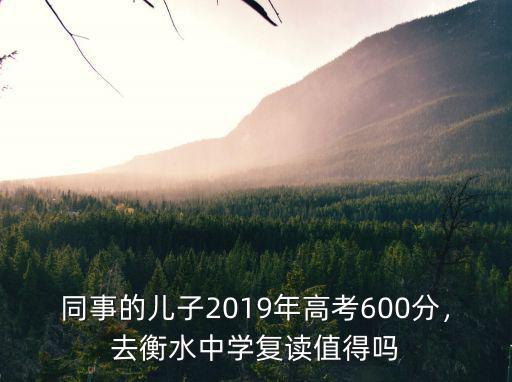 同事的兒子2019年高考600分，去衡水中學復讀值得嗎