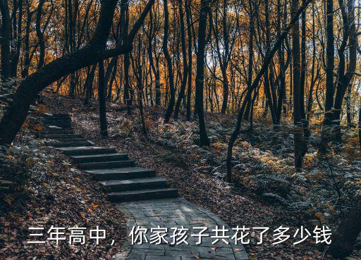三年高中，你家孩子共花了多少錢