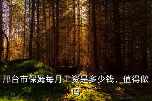 邢臺市保姆每月工資是多少錢，值得做嗎