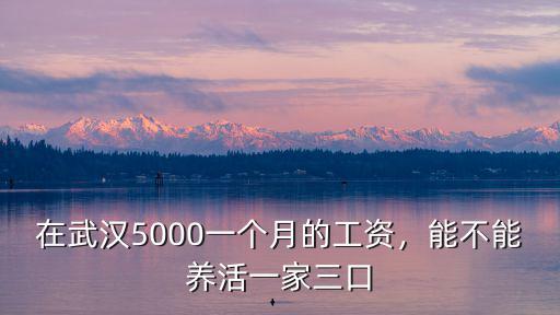 在武漢5000一個月的工資，能不能養活一家三口