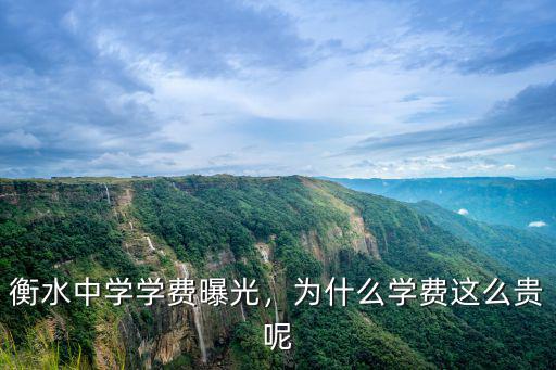 衡水中學學費曝光，為什么學費這么貴呢