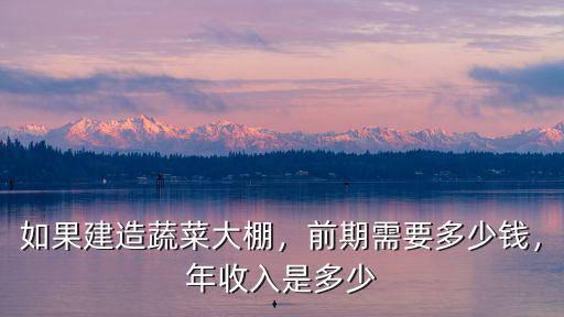 銅陵蔬菜大棚多少錢一個,如果建造蔬菜大棚