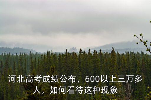 河北去年600分多少人,600以上三萬多人