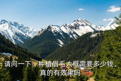 合肥種眉毛多少錢啊,眉毛種植需要多少錢