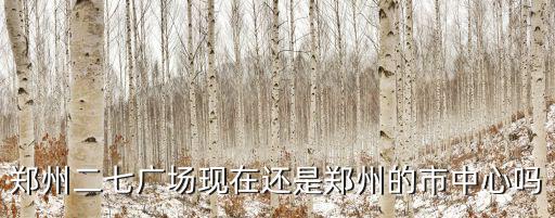 鄭州二七廣場現在還是鄭州的市中心嗎