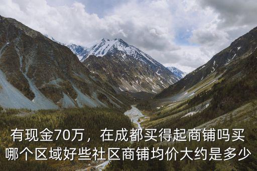 成都商鋪哪里買比較好,在成都買得起商鋪嗎