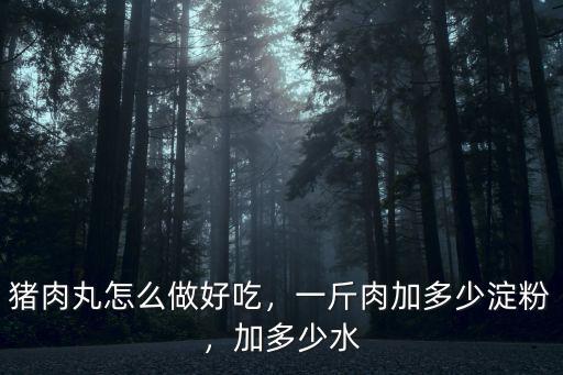 豬肉丸怎么做好吃，一斤肉加多少淀粉，加多少水