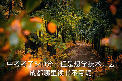 中考考了540分，但是想學技術，去成都哪里讀書不虧呢