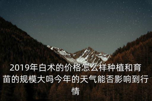 亳州白術19年價格是多少,2019年白術的價格怎么樣