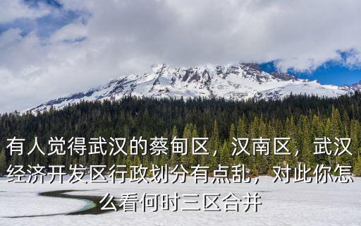 有人覺得武漢的蔡甸區，漢南區，武漢經濟開發區行政劃分有點亂，對此你怎么看何時三區合并