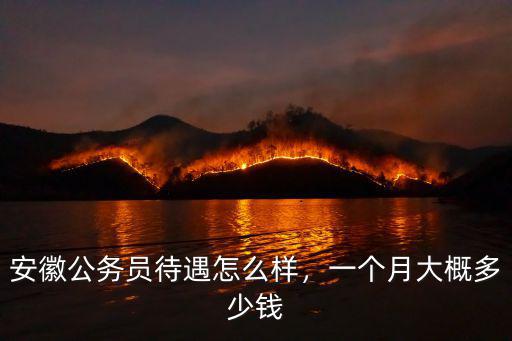 安徽國稅局公務員多少錢一個月,一個月大概多少錢