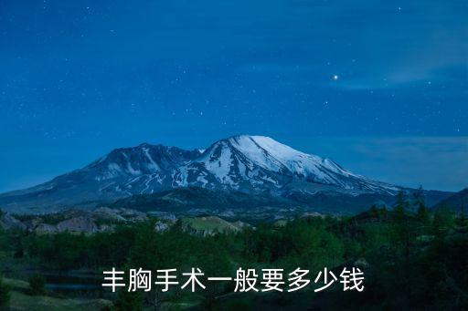 豐胸手術一般要多少錢